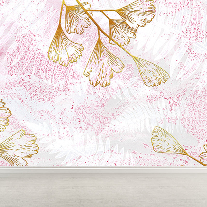 Light Color Flower Blossom Mural Moisture Resistant Modern Living Room Wall Covering Clearhalo 'Wall Decor' 'Wall Mural' 1647666