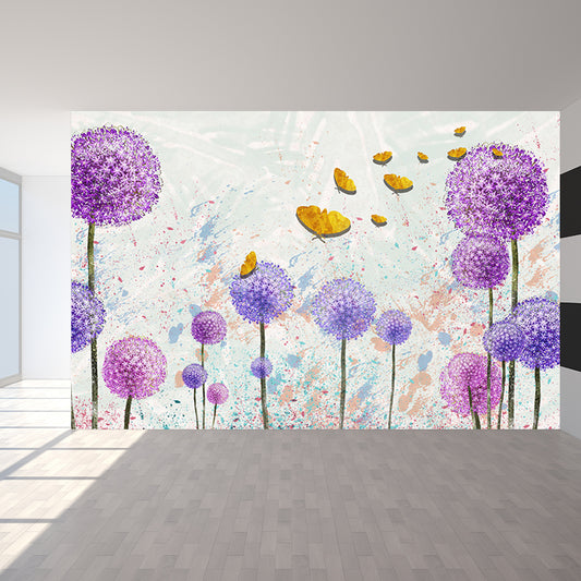 Water Resistant Dandelion Mural Decal Non-Woven Modern Wall Art for Wall Interior Clearhalo 'Wall Decor' 'Wall Mural' 1647681
