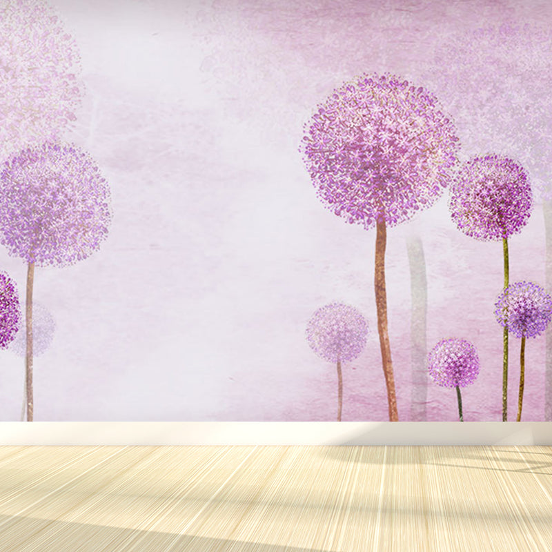 Water Resistant Dandelion Mural Decal Non-Woven Modern Wall Art for Wall Interior Clearhalo 'Wall Decor' 'Wall Mural' 1647687