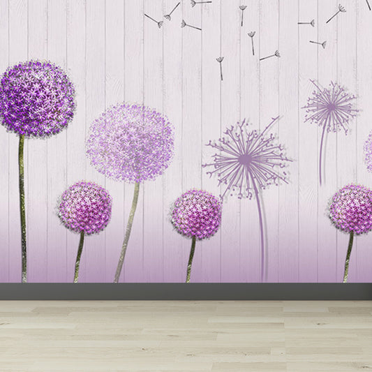 Water Resistant Dandelion Mural Decal Non-Woven Modern Wall Art for Wall Interior Clearhalo 'Wall Decor' 'Wall Mural' 1647691
