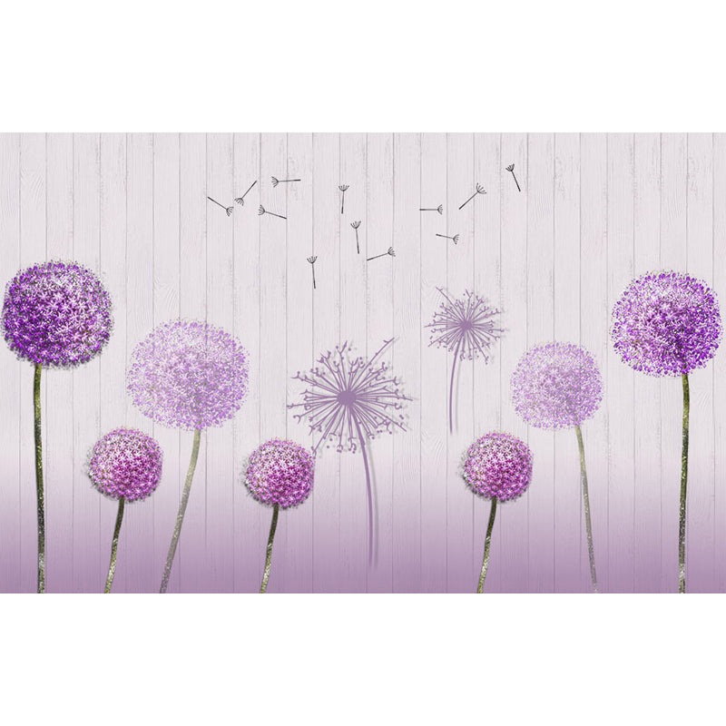 Water Resistant Dandelion Mural Decal Non-Woven Modern Wall Art for Wall Interior Clearhalo 'Wall Decor' 'Wall Mural' 1647693