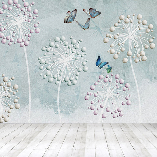 Whole Dandelion Mural Pastel Color Non-Woven Wall Art for Indoor Decor, Personalised Clearhalo 'Wall Decor' 'Wall Mural' 1647697