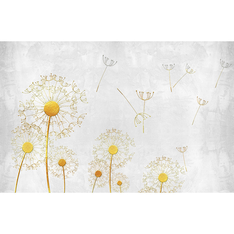 Whole Dandelion Mural Pastel Color Non-Woven Wall Art for Indoor Decor, Personalised Clearhalo 'Wall Decor' 'Wall Mural' 1647703
