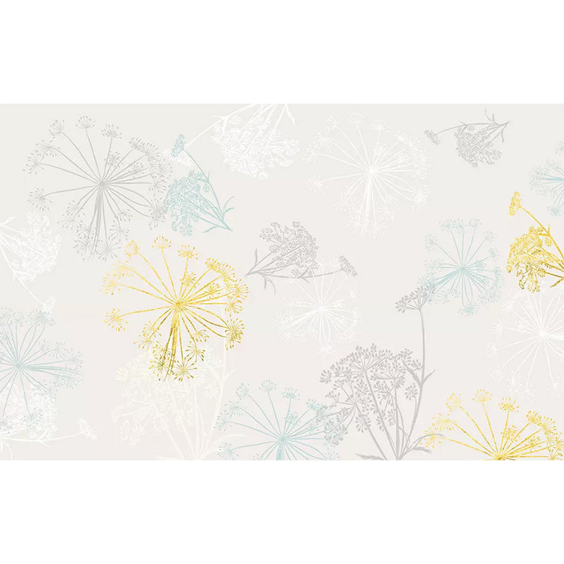 Whole Dandelion Mural Pastel Color Non-Woven Wall Art for Indoor Decor, Personalised Clearhalo 'Wall Decor' 'Wall Mural' 1647708