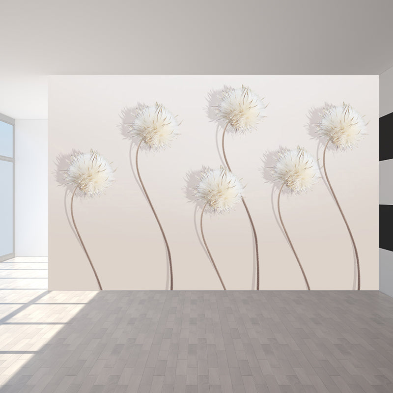 Whole Dandelion Mural Pastel Color Non-Woven Wall Art for Indoor Decor, Personalised Clearhalo 'Wall Decor' 'Wall Mural' 1647711