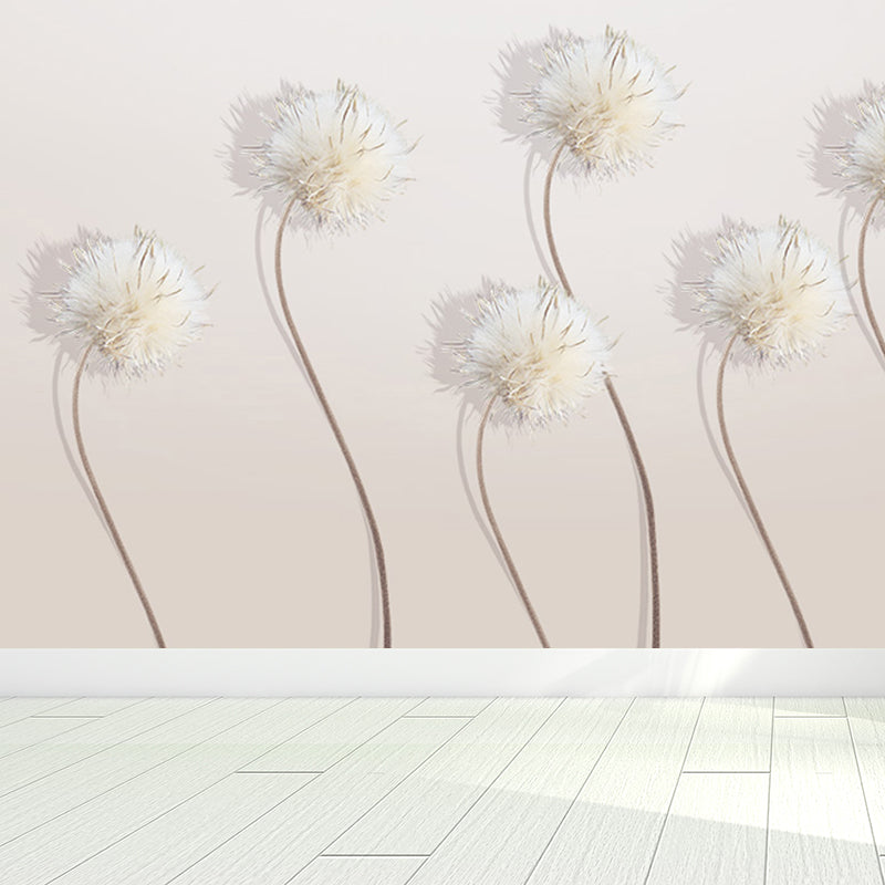 Whole Dandelion Mural Pastel Color Non-Woven Wall Art for Indoor Decor, Personalised Clearhalo 'Wall Decor' 'Wall Mural' 1647712