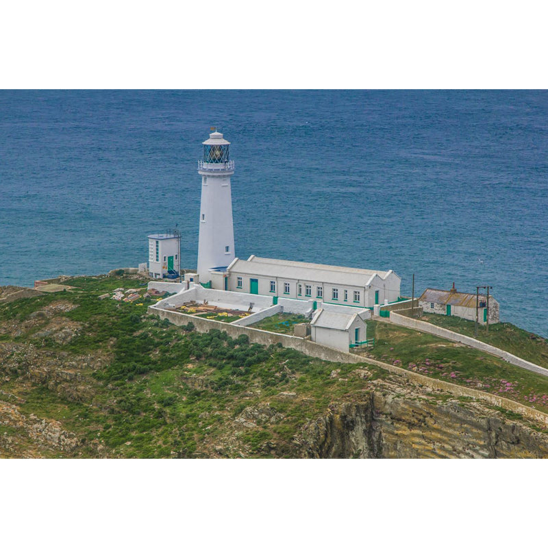 Extra Large Lighthouse Wall Mural Blue Non-Woven Wall Art for Interior Decor, Personalised Clearhalo 'Wall Decor' 'Wall Mural' 1647768