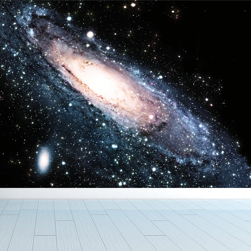 Night Sky Constellations Mural Decal Contemporary Non-Woven Texture Wall Covering in Blue Clearhalo 'Wall Decor' 'Wall Mural' 1647808