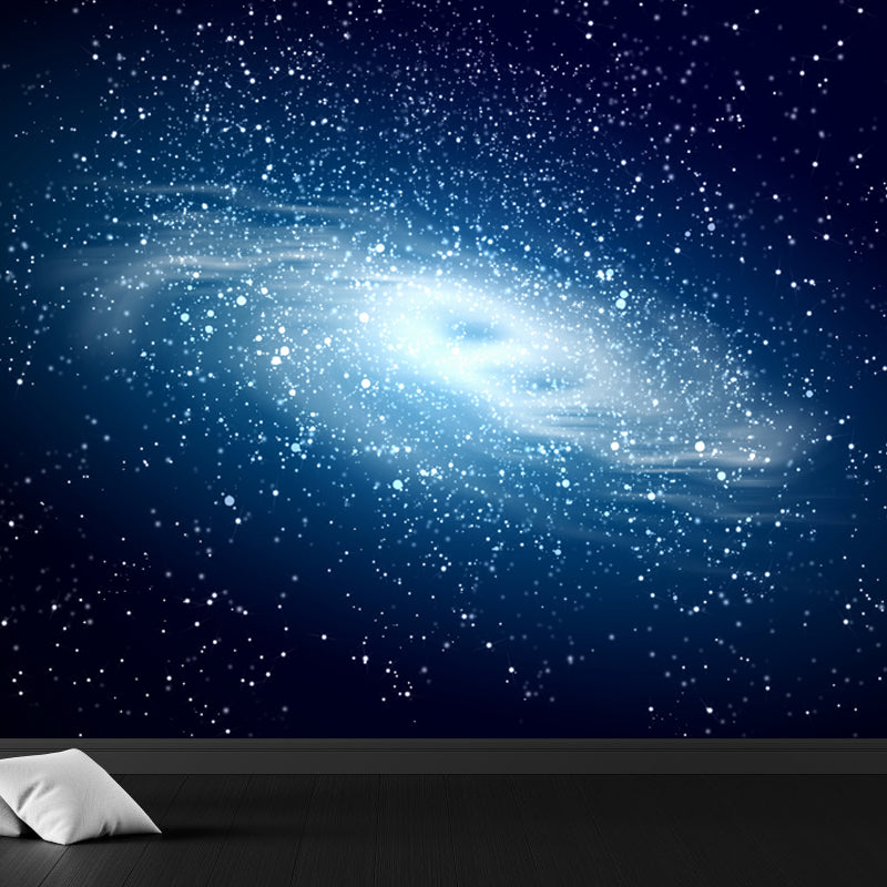 Mysterious Outer Space Mural Wallpaper Contemporary Non-Woven Cloth Wall Covering Blue Design 3 Clearhalo 'Wall Decor' 'Wall Mural' 1647828