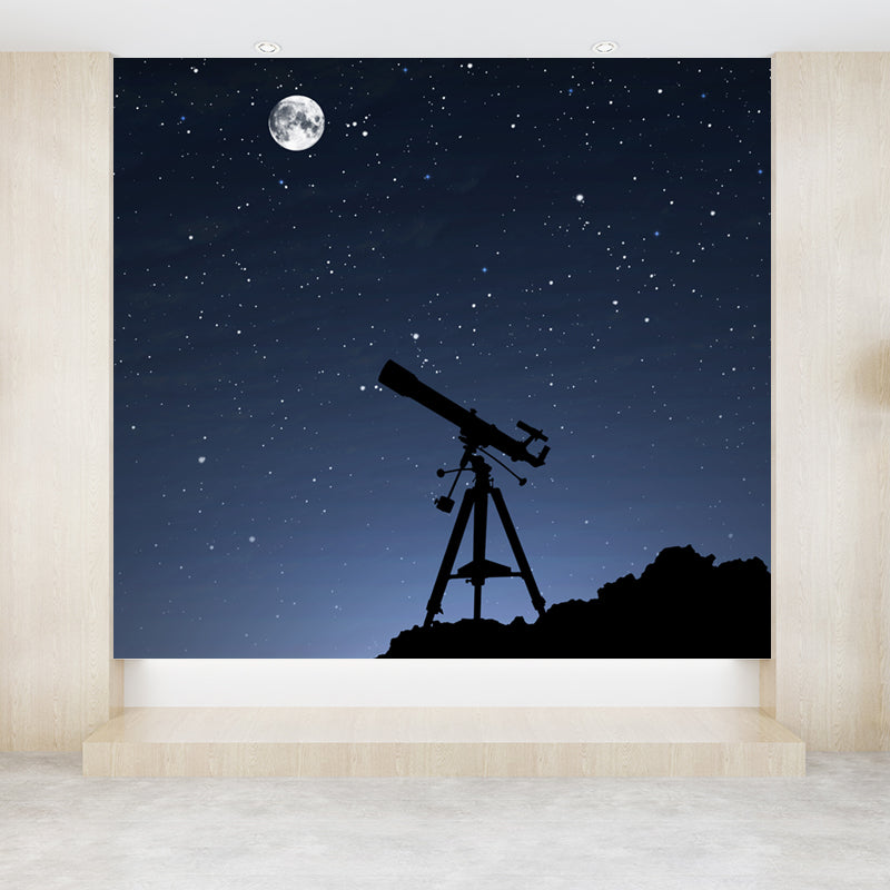 Mysterious Outer Space Mural Wallpaper Contemporary Non-Woven Cloth Wall Covering Clearhalo 'Wall Decor' 'Wall Mural' 1647834