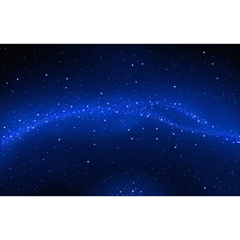 Modern Starry Night Scene Mural Wallpaper Blue Astronomical Landscape Wall Covering Clearhalo 'Wall Decor' 'Wall Mural' 1647851