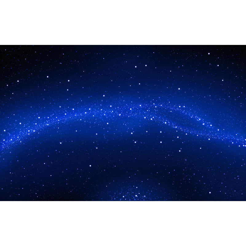 Modern Starry Night Scene Mural Wallpaper Blue Astronomical Landscape Wall Covering Clearhalo 'Wall Decor' 'Wall Mural' 1647851