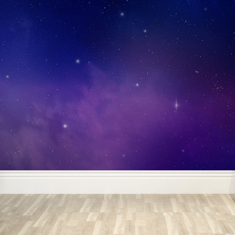 Modern Constellation Scene Wall Mural Non-Woven Stain-Proof Purple Wall Art for Dining Room Clearhalo 'Wall Decor' 'Wall Mural' 1647859