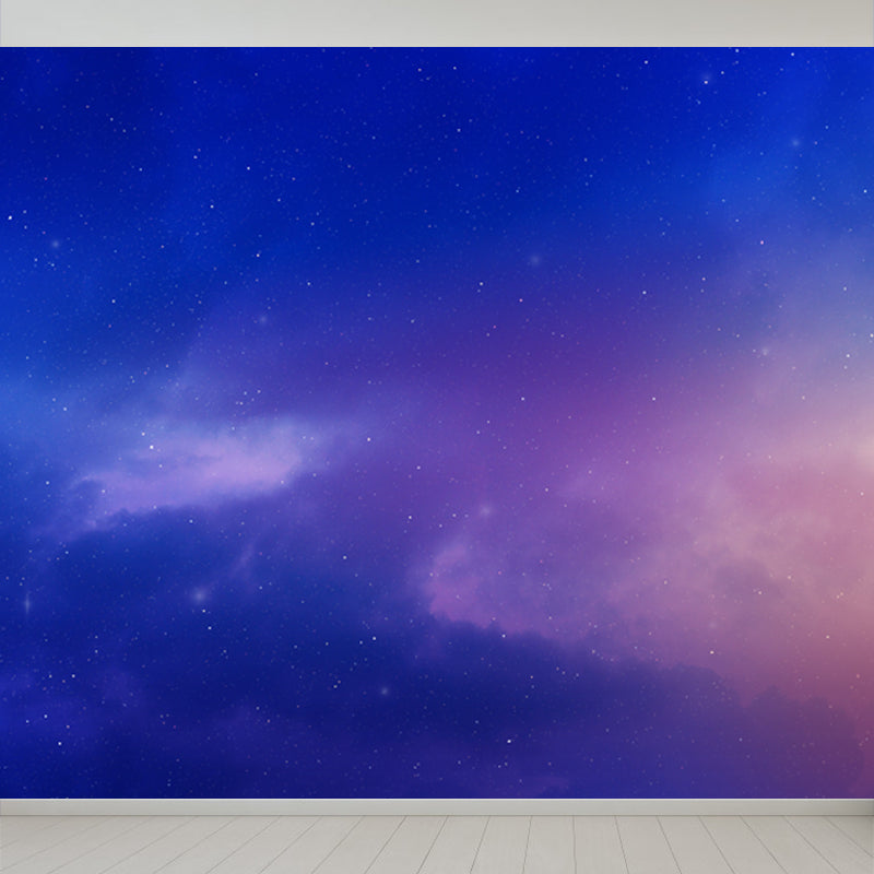 Modern Constellation Scene Wall Mural Non-Woven Stain-Proof Purple Wall Art for Dining Room Clearhalo 'Wall Decor' 'Wall Mural' 1647864