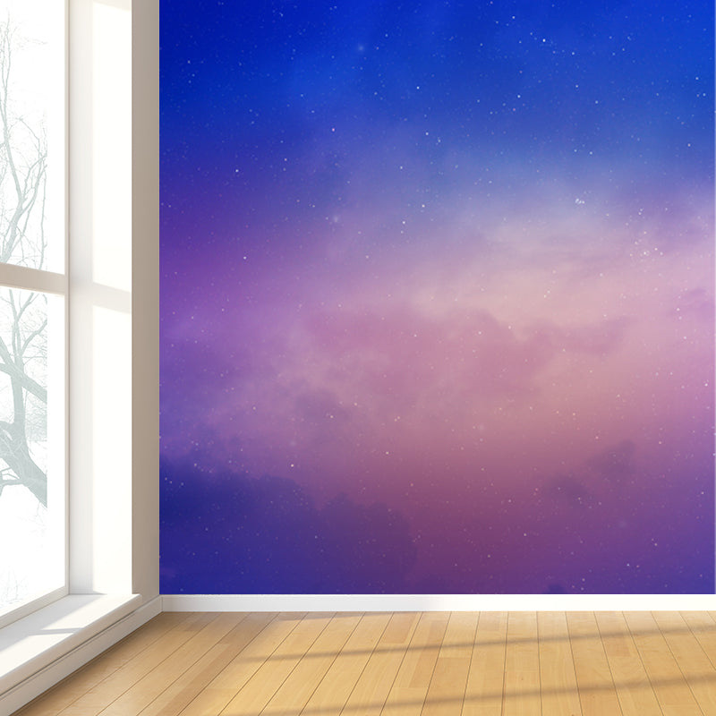 Modern Constellation Scene Wall Mural Non-Woven Stain-Proof Purple Wall Art for Dining Room Clearhalo 'Wall Decor' 'Wall Mural' 1647865