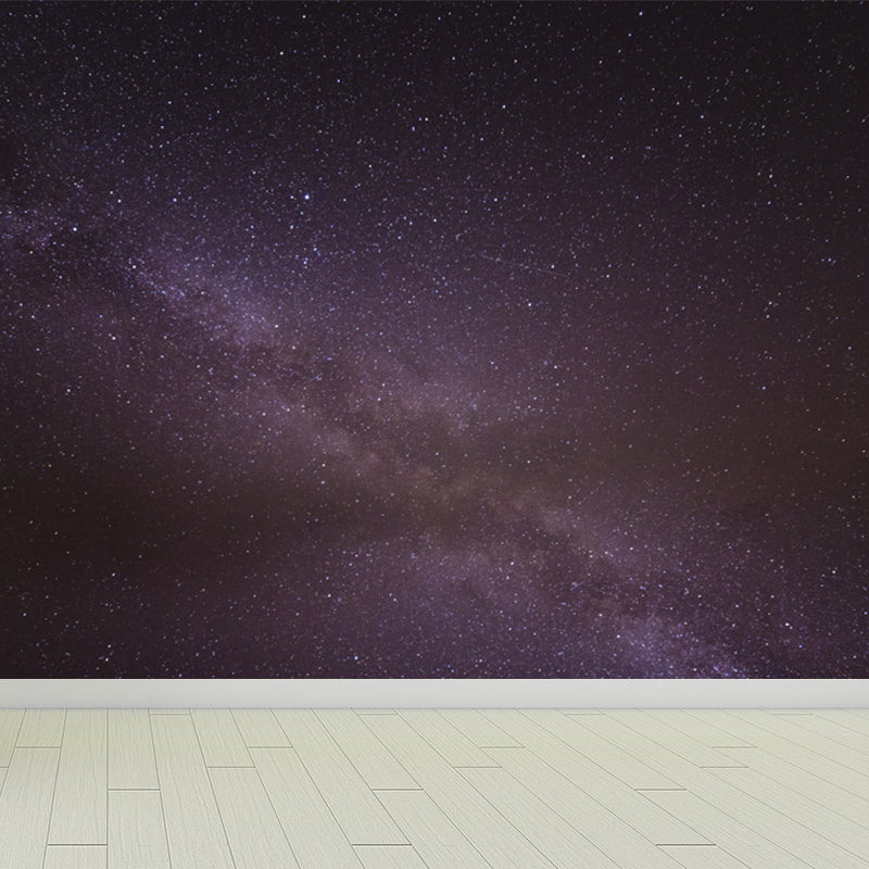 Modern Constellation Scene Wall Mural Non-Woven Stain-Proof Purple Wall Art for Dining Room Purple Design 3 Clearhalo 'Wall Decor' 'Wall Mural' 1647868