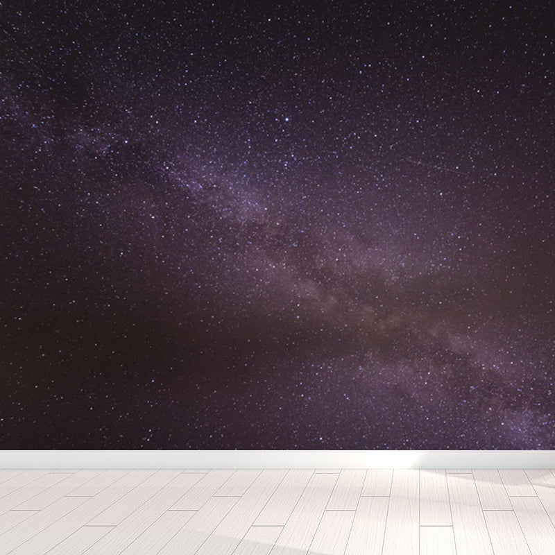 Modern Constellation Scene Wall Mural Non-Woven Stain-Proof Purple Wall Art for Dining Room Clearhalo 'Wall Decor' 'Wall Mural' 1647869