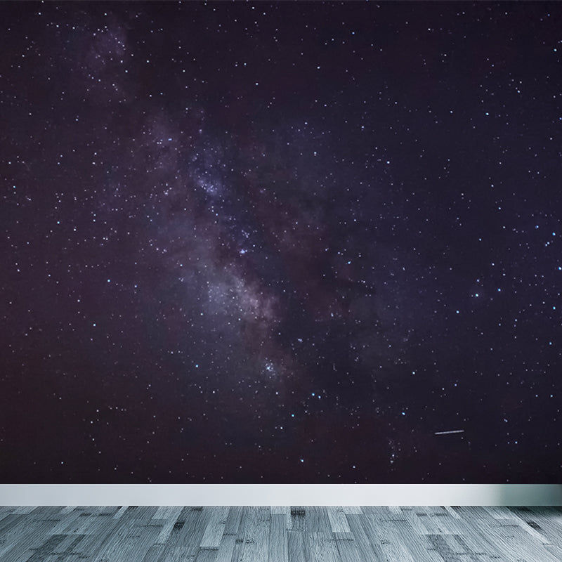 Modern Constellation Scene Wall Mural Non-Woven Stain-Proof Purple Wall Art for Dining Room Purple Design 4 Clearhalo 'Wall Decor' 'Wall Mural' 1647873