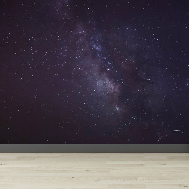 Modern Constellation Scene Wall Mural Non-Woven Stain-Proof Purple Wall Art for Dining Room Clearhalo 'Wall Decor' 'Wall Mural' 1647874