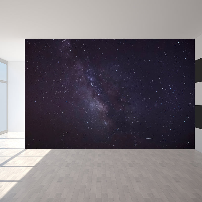 Modern Constellation Scene Wall Mural Non-Woven Stain-Proof Purple Wall Art for Dining Room Clearhalo 'Wall Decor' 'Wall Mural' 1647875
