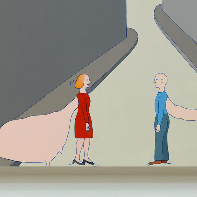 Novelty Figure View Mural Wallpaper Contemporary Art Non-Woven Cloth Wall Covering Clearhalo 'Wall Decor' 'Wall Mural' 1647884