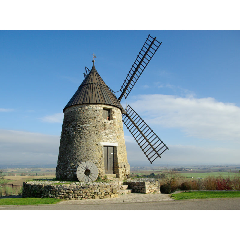 Delectable Windmill Mural Wallpaper for Dining Room Spring Wall Decor, Customised Clearhalo 'Wall Decor' 'Wall Mural' 1647931