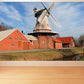 Whole Windmill View Mural Wallpaper for Wall Decor Contemporary Girls Room Wall Art Clearhalo 'Wall Decor' 'Wall Mural' 1647944