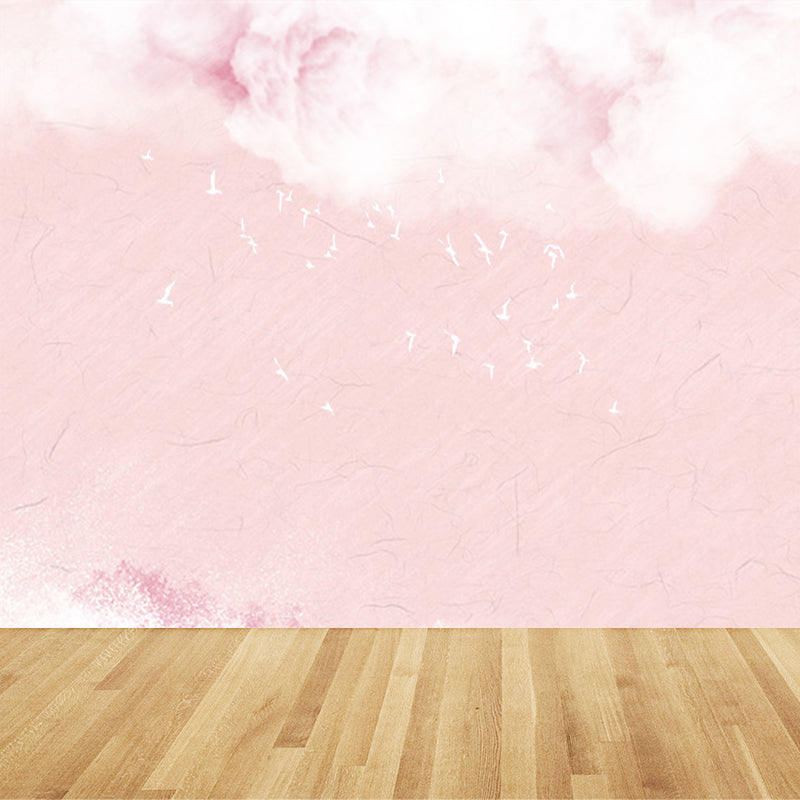 Kid's Style Great Whale Mural Decal Light Color Waterproofing Wall Decor for Childrens Room Clearhalo 'Wall Decor' 'Wall Mural' 1648010