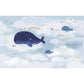 Kid's Style Great Whale Mural Decal Light Color Waterproofing Wall Decor for Childrens Room Clearhalo 'Wall Decor' 'Wall Mural' 1648016