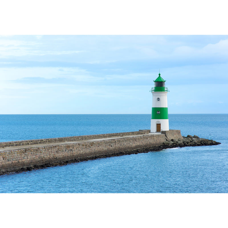 Relaxing Beacon Mural Wallpaper for Dining Room Spring Wall Covering, Customised Clearhalo 'Wall Decor' 'Wall Mural' 1648131