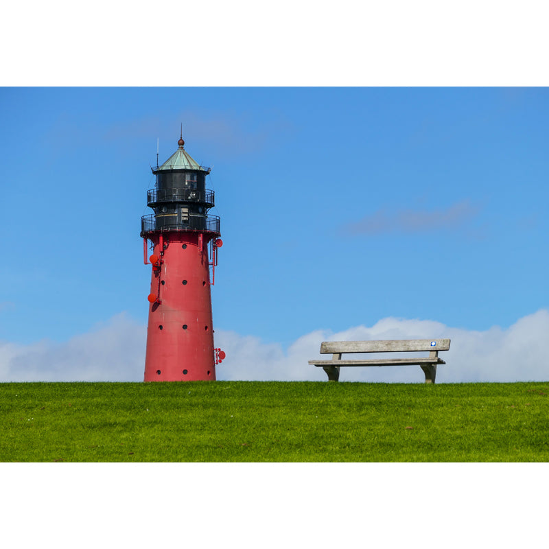 Photography Style Beacon Wall Mural for Living Room, Blue, Custom Size Available Clearhalo 'Wall Decor' 'Wall Mural' 1648236