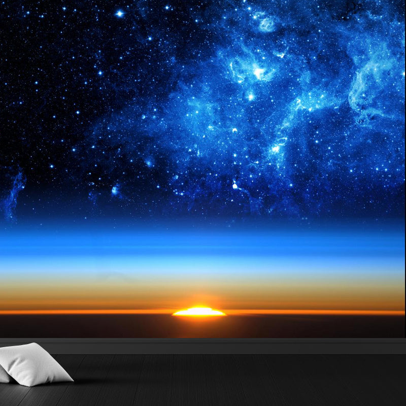 Huge Constellations View Mural for Bathroom Universe Wall Art in Dark Color, Stain-Proofing Clearhalo 'Wall Decor' 'Wall Mural' 1648289