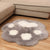 Stylish Kids Irregular Rug in White and Grey Footprint Pattern Rug Polyester Washable Carpet for Children's Room Grey 2'10" x 3'3" Clearhalo 'Area Rug' 'Casual' 'Rugs' Rug' 1648415