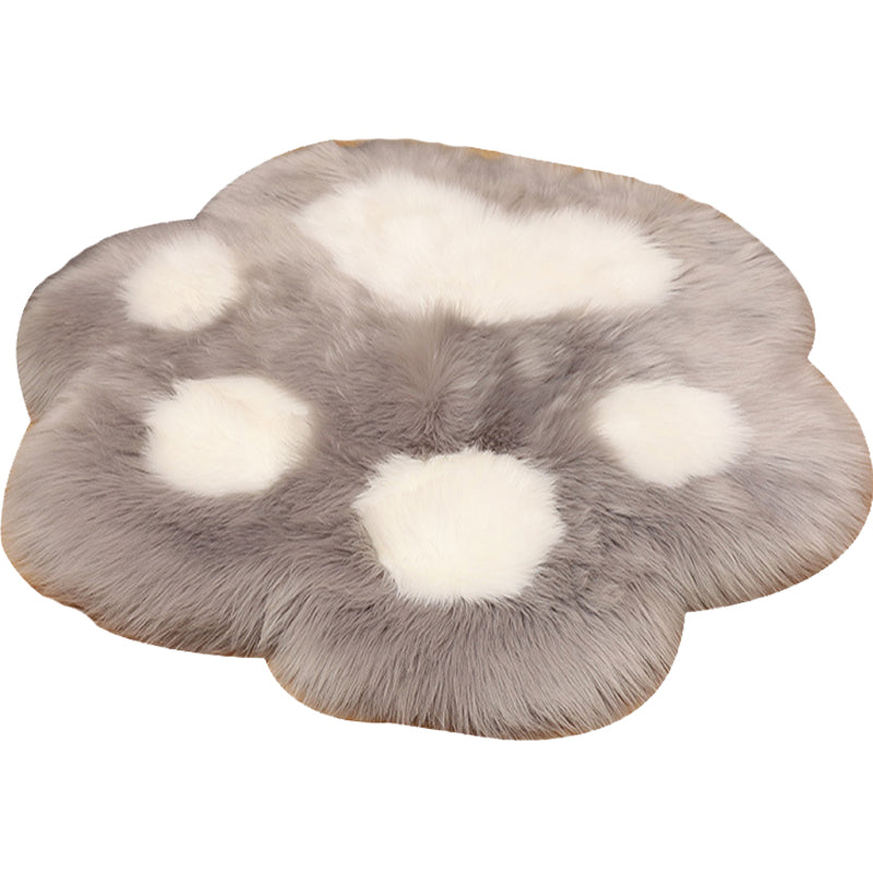 Stylish Kids Irregular Rug in White and Grey Footprint Pattern Rug Polyester Washable Carpet for Children's Room Clearhalo 'Area Rug' 'Casual' 'Rugs' Rug' 1648416