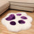 Stylish Kids Irregular Rug in White and Grey Footprint Pattern Rug Polyester Washable Carpet for Children's Room Purple 2'10" x 3'3" Clearhalo 'Area Rug' 'Casual' 'Rugs' Rug' 1648419