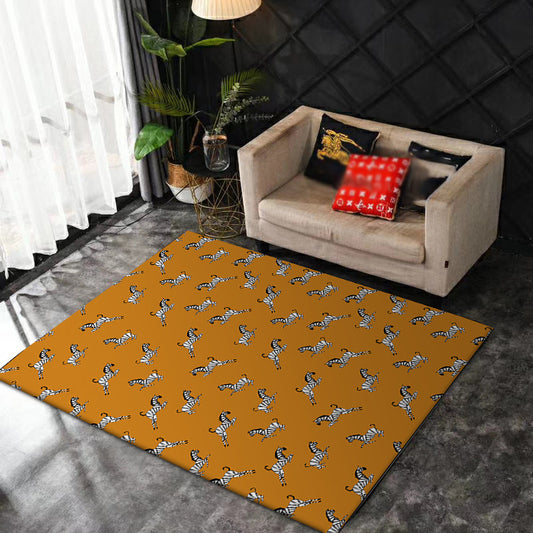 Orange Child's Room Rug Kids Animal Zebra Pattern Area Rug Polyester Stain-Resistant Carpet Clearhalo 'Area Rug' 'Rug' 1648435