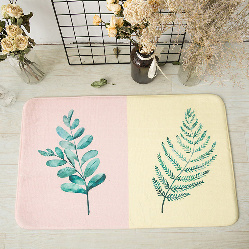 Casual Kids Rug in Pink and Yellow Botanical Cactus Aloe Pattern Rug Polyester Anti-Slip Carpet for Children's Room Yellow 2' x 2'11" Clearhalo 'Area Rug' 'Rug' 1648449