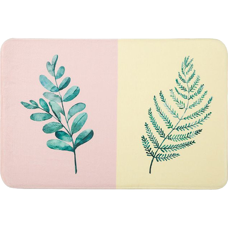 Casual Kids Rug in Pink and Yellow Botanical Cactus Aloe Pattern Rug Polyester Anti-Slip Carpet for Children's Room Clearhalo 'Area Rug' 'Rug' 1648451
