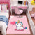 Stylish Kids Rug in Pink Animal Unicorn Cat Rabbit Pattern Rug Polyester Pet Friendly Carpet for Children's Room Crimson Clearhalo 'Area Rug' 'Rug' 1648463