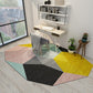 Simple Modern Irregular Rug Multicolor Color Block Stripe Print Area Rug Polyester Pet Friendly Carpet for Home Decor Pink Clearhalo 'Area Rug' 'Rug' 1648494
