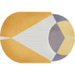 Casual Modern Irregular Rug in Yellow and Grey Color Block Print Area Rug Polyester Washable Carpet for Home Decoration Clearhalo 'Area Rug' 'Rug' 1648587
