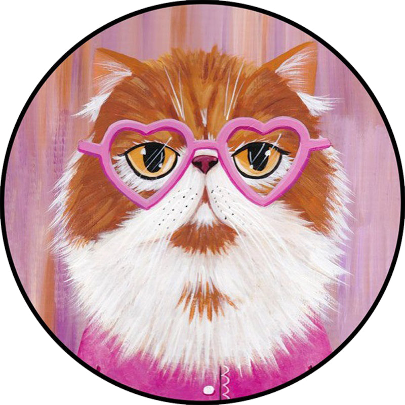 Casual Kids Rug in Pink and Blue Animal Cat Pattern Rug Polyester Stain-Resistant Non-Slip Carpet for Nursery Clearhalo 'Area Rug' 'Rug' 1648635