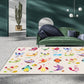 Ivory Child's Room Rug Kids Animal Panda Bird Pattern Area Rug Polyester Anti-Slip Machine Washable Carpet Beige Design 2 Clearhalo 'Area Rug' 'Rug' 1648877