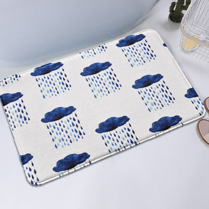 Kids Child's Room Rug in White Fairy Tales Cloud Rain Print Rug Polyester Anti-Slip Backing Area Rug White 2' x 2'11" Clearhalo 'Area Rug' 'Rug' 1648885