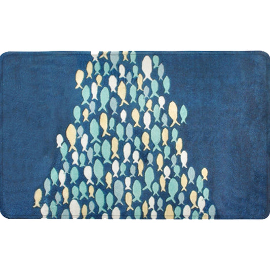Cute Kids Rug in Blue Animal Fish Pattern Rug Polyester Anti-Slip Carpet for Children's Room Clearhalo 'Area Rug' 'Rug' 1649224