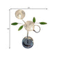 Simple Leaf Wall Mount Lamp Green Crystal 2 Light Bedside Wall Lighting Ideas with Class Glass Shade in Chrome Clearhalo 'Modern wall lights' 'Modern' 'Wall Lamps & Sconces' 'Wall Lights' Lighting' 1649343