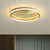 16"/19.5" Wide Modern Circle Flush Mount Lighting Metallic LED Bedroom Ceiling Flush in Gold Gold Clearhalo 'Ceiling Lights' 'Close To Ceiling Lights' 'Close to ceiling' 'Flush mount' Lighting' 1649428