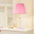 Tapered Fabric Desk Light Modern 1-Light Pink Night Table Lamp with Faceted Crystal Deco and Touch Switch Pink Clearhalo 'Lamps' 'Table Lamps' Lighting' 1649472