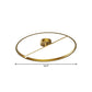 Ring and Linear Metal Ceiling Flush Mount Modern LED Gold Semi-Flush Light Fixture, Warm/White Light Clearhalo 'Ceiling Lights' 'Close To Ceiling Lights' 'Close to ceiling' 'Semi-flushmount' Lighting' 1649540