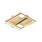 Modernist Square Frame Flush Mount Lighting Metal Sitting Room LED Ceiling Light Fixture in Gold, 16"/19.5" Width Clearhalo 'Ceiling Lights' 'Close To Ceiling Lights' 'Close to ceiling' 'Flush mount' Lighting' 1649549